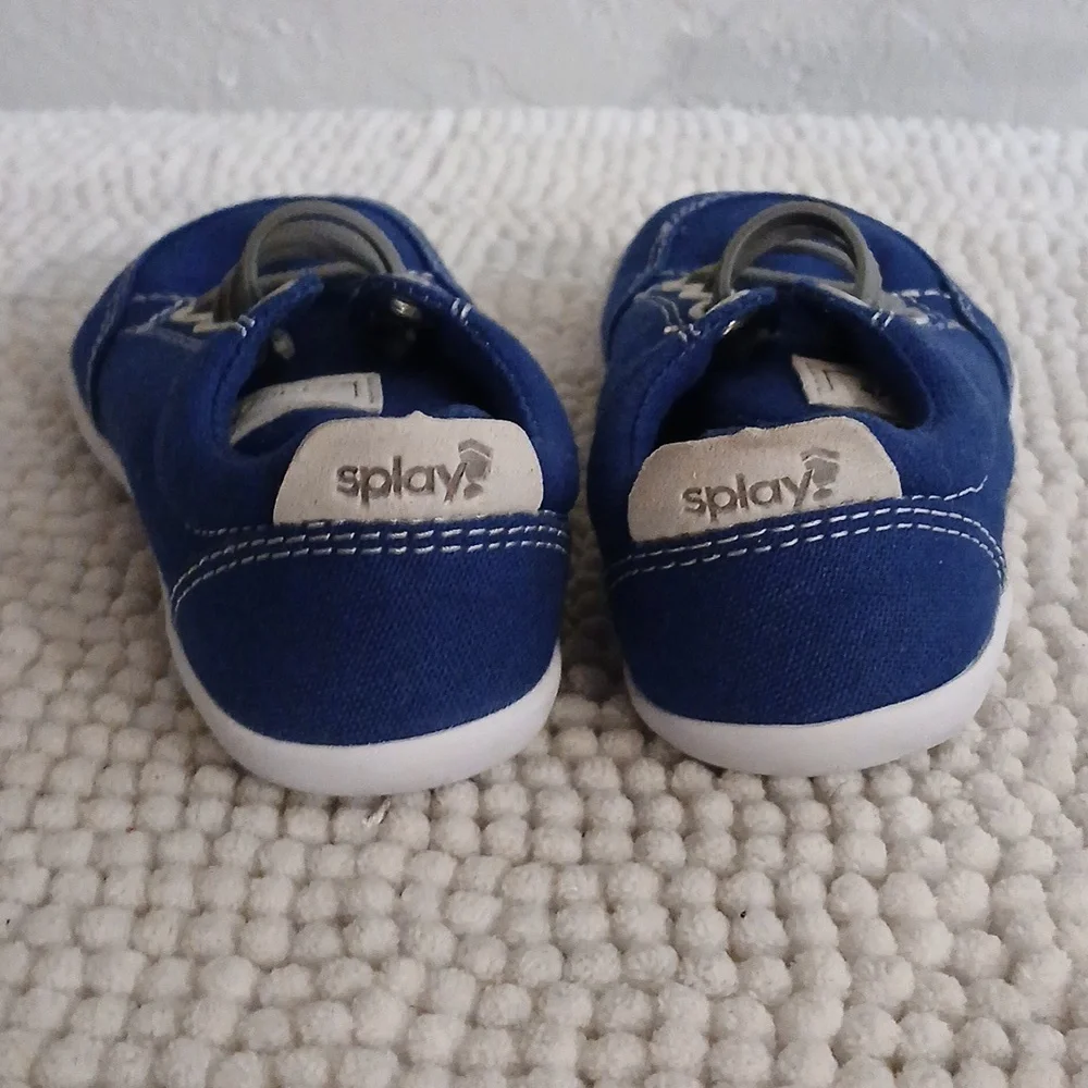 Kids Blue Canvas Sneakers - Casual Slip-On Style